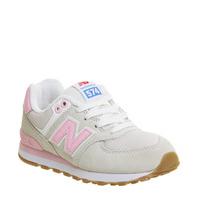 new balance kids 574 lace 10 2 grey pink