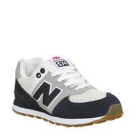 new balance kids 574 lace 10 2 navy white grey