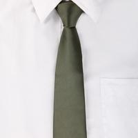 New Classic Solid Color Men\'s Neck Tie Necktie Plain Party Wedding Casual Army Green