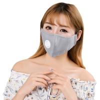 New Unisex Men Women Anti-Pollution Mask Exhaust Valve Strap Filter Nose Clip Foldable Cold-Weather Earloop Trendy Mask