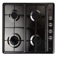 New World Black Coated Stainless Steel 4 Gas Burner Hob LPG Compatible