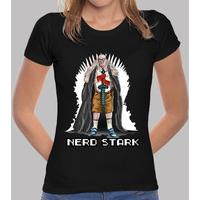 nerd stark white throne girl t-shirt