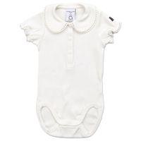 Newborn Baby Bodysuit With Collar - White quality kids boys girls