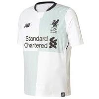New Balance Liverpool FC 2017/18 Short Sleeve Away Jersey - Youth - White
