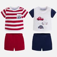 Newborn baby boy shorts and short sleeve t-shirts Mayoral