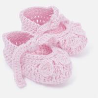 Newborn baby girl knit booties Mayoral