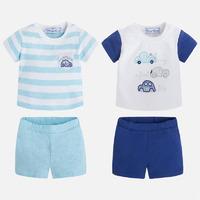 newborn baby boy shorts and short sleeve t shirts mayoral