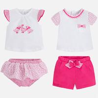 newborn baby girl shorts and short sleeve t shirts mayoral