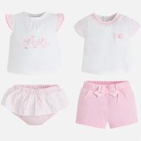 newborn baby girl shorts and short sleeve t shirts mayoral