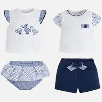 newborn baby girl shorts and short sleeve t shirts mayoral