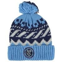 New York City FC Cuffed Knit Pom Hat Sky Blue