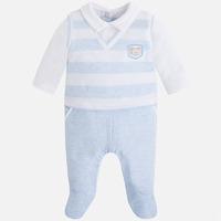 Newborn baby boy knit onesie Mayoral