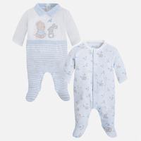 Newborn baby boy 2 long pyjamas Mayoral