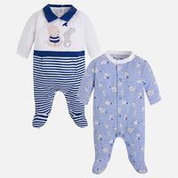 Newborn baby boy 2 long pyjamas Mayoral