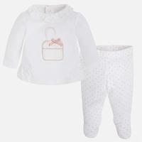 newborn baby girl trousers and jumper set mayoral