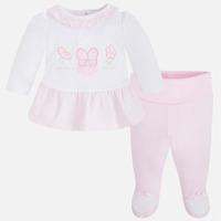 newborn baby girl trousers and ruffled jumper mayoral