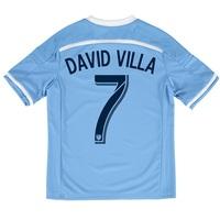 New York City FC Home Shirt 2015-16 - Kids with David Villa 7 printing