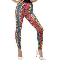 Neon Leopard Print Leggings One Size