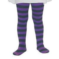 Neon Purple Striped Tights