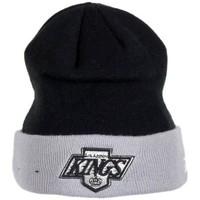 new era cap contrast cuff la kings black grey mens beanie in black