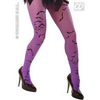 neon purple ladies bats pantyhose