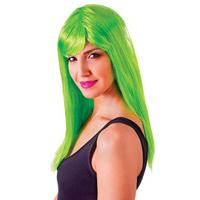 Neon Green Ladies Long Passion Wig
