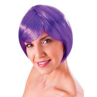 Neon Purple Ladies Flirty Flick Short Wig