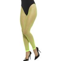 Neon Green Footless Net Tights.