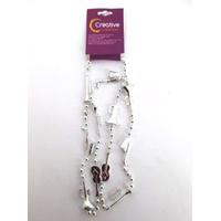 Necklace Bead Chain Silver Music Notes