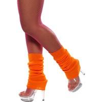 neon orange ladies legwarmers