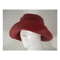 NEW GIVe Red Leather Hat