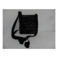 next leather effect black bag with flowers next size s black handbag