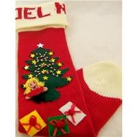New Knitted - Red & White Christmas Stocking