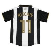 Newcastle United Home Shirt 2016-17- Kids with Ritchie 11 printing, Black/White