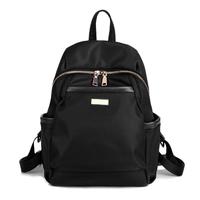 New Fashion Women Nylon Backpack Leather Metal Zipper Casual Waterproof Schoolbag Travel Sports Bag