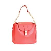 new fashion women handbag candy color twist lock pu leather solid shou ...