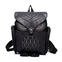 new fashion women owl shape backpack flap over zipper pocket solid col ...