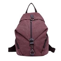 New Vintage Women Canvas Backpack Zipper Multi-Pocket Travel Bag School Bag Satchel Rucksack