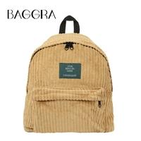new fashion women girls backpack corduroy solid color large capacity c ...