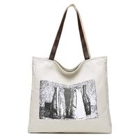 New Women Canvas Handbag Print Shoulder Bag Large Capacity Casual Shipping Bag Tote