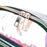 New Fashion Women Waist Bag Transparent Zipper Adjustable Straps Chest Bag Shoulder Bag Jelly Bag White