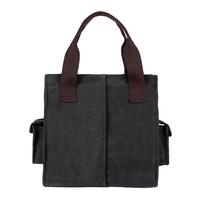 new unisex high grade handbag canvas zipper multi pocket tote casual b ...