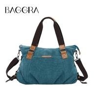 New Fashion Women Canvas Handbag Large Capacity Casual Shoulder Crossbody Bag Shopping Tote