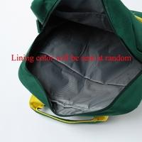New Fashion Women Backpack Canvas Colorblock Pattern Print High Capacity Multifunction Vintage Handbag Green/Black