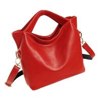 New Fashion Women Handbag Special Twin Top Handles Brief Shoulder Bag Messenger Bag Red