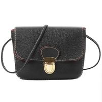New Women Messenger Bags PU Leather Crossbody Bag Solid Flap Hasp Casual Vintage Small Shoulder Bags