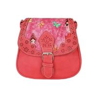 New Women Crossbody Bag PU Print Hollow Out Zipper Snap Cover Multi Pockets Vintage Shoulder Messenger Shell Bags