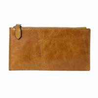 New Men Long Wallet Clip Money High Quality Leather Cash Credit Card Holder Business Thin Purse