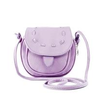 New Fashion Women Mini Shoulder Bag PU Leather Messenger Crossbody Bag Drawstring Handbag Purple