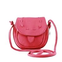 New Fashion Women Mini Shoulder Bag PU Leather Messenger Crossbody Bag Drawstring Handbag Rose